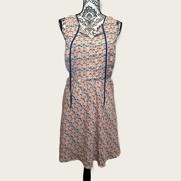A.N.A. A New Approach Sleeveless Chevron Print A-line dress size M - Picture 1 of 10
